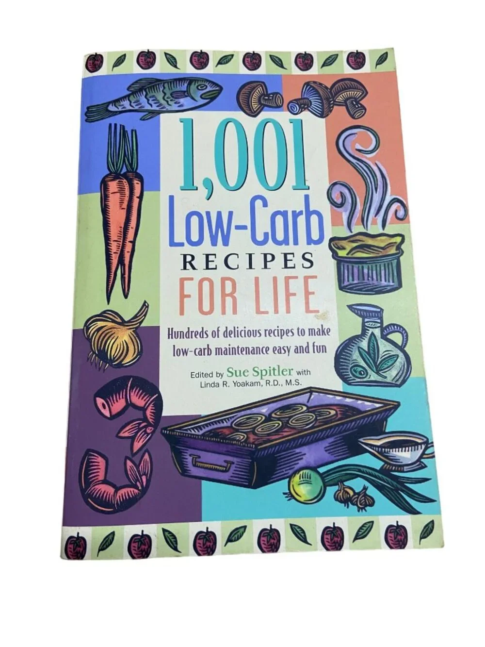 1,001 Low-Carb Recipes for Life Cookbook Sue Spitler 2004 Paperback Diet 1st Ed